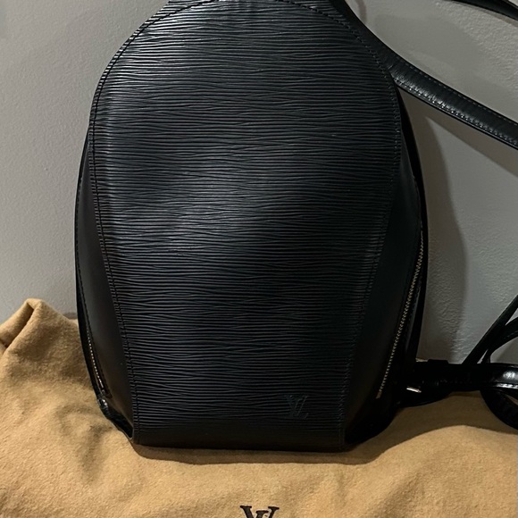 Louis Vuitton Black Textured Women's Backpack - Picture 1 of 16